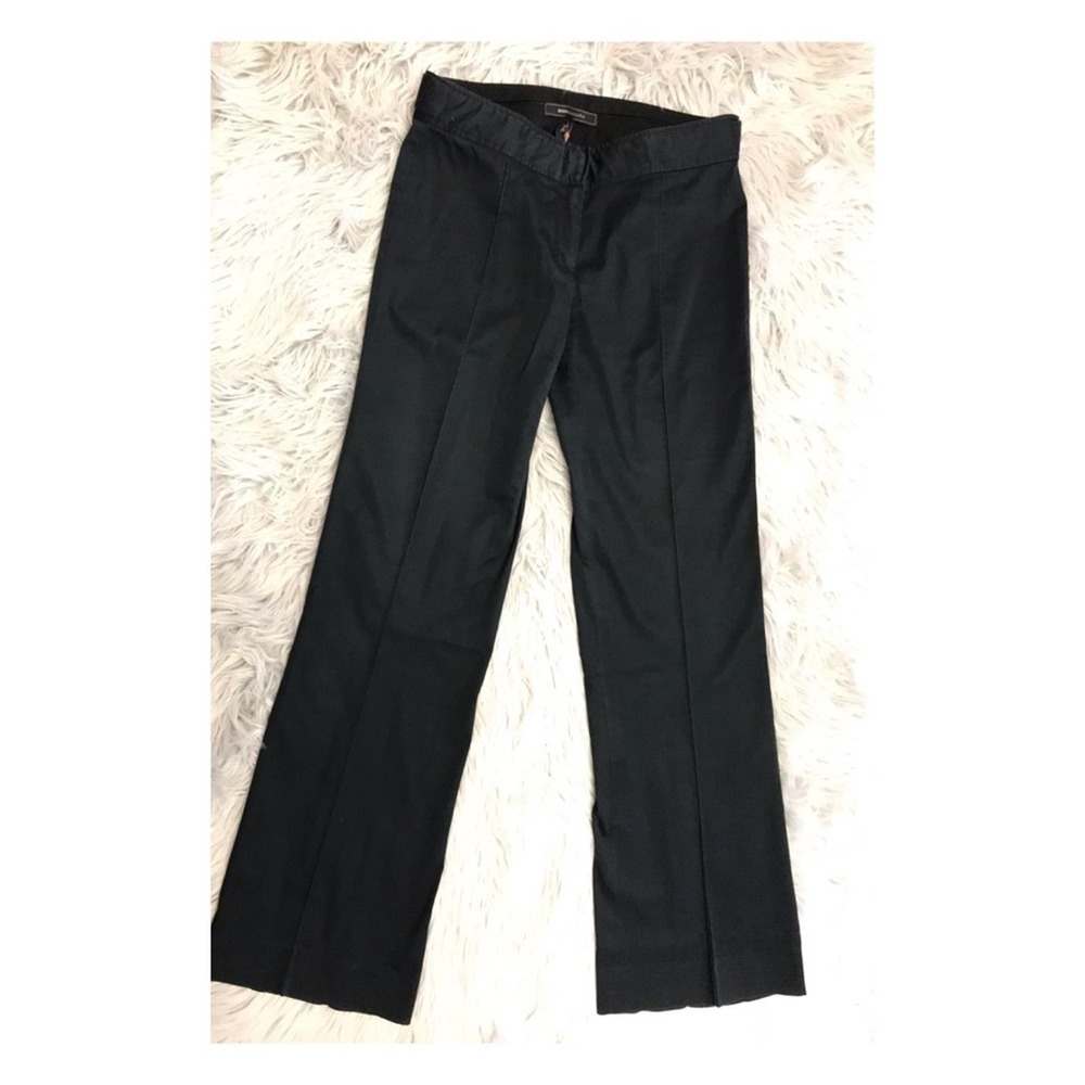 BCBGMAXAZRIA | Straight Leg Work / Office Pants black single pleated •